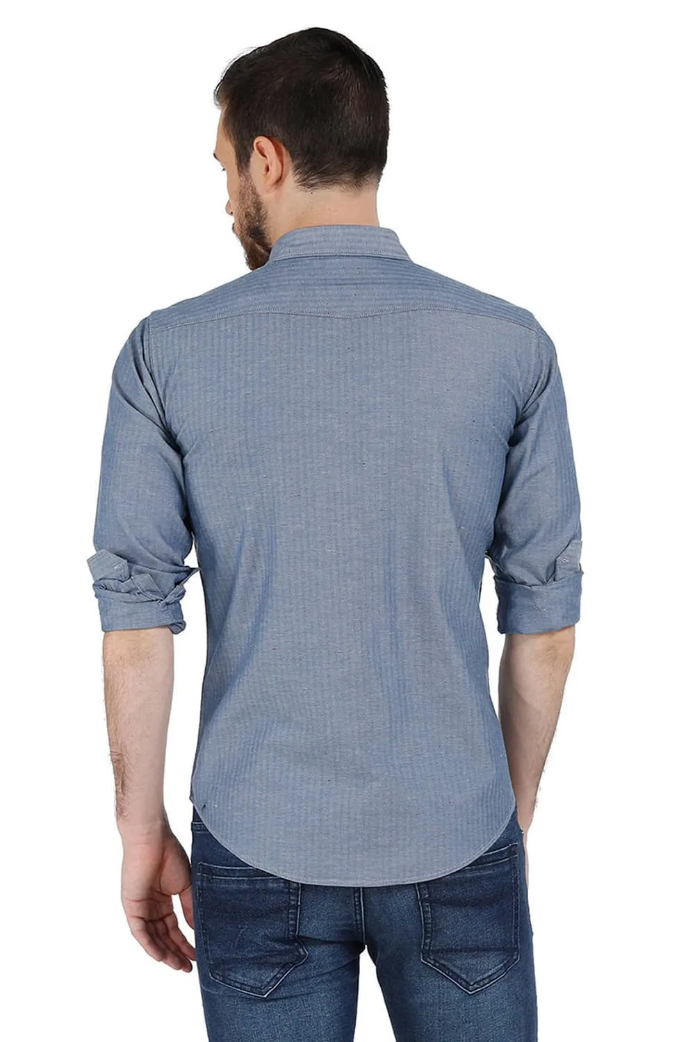Slim Fit Herringbone Shirt