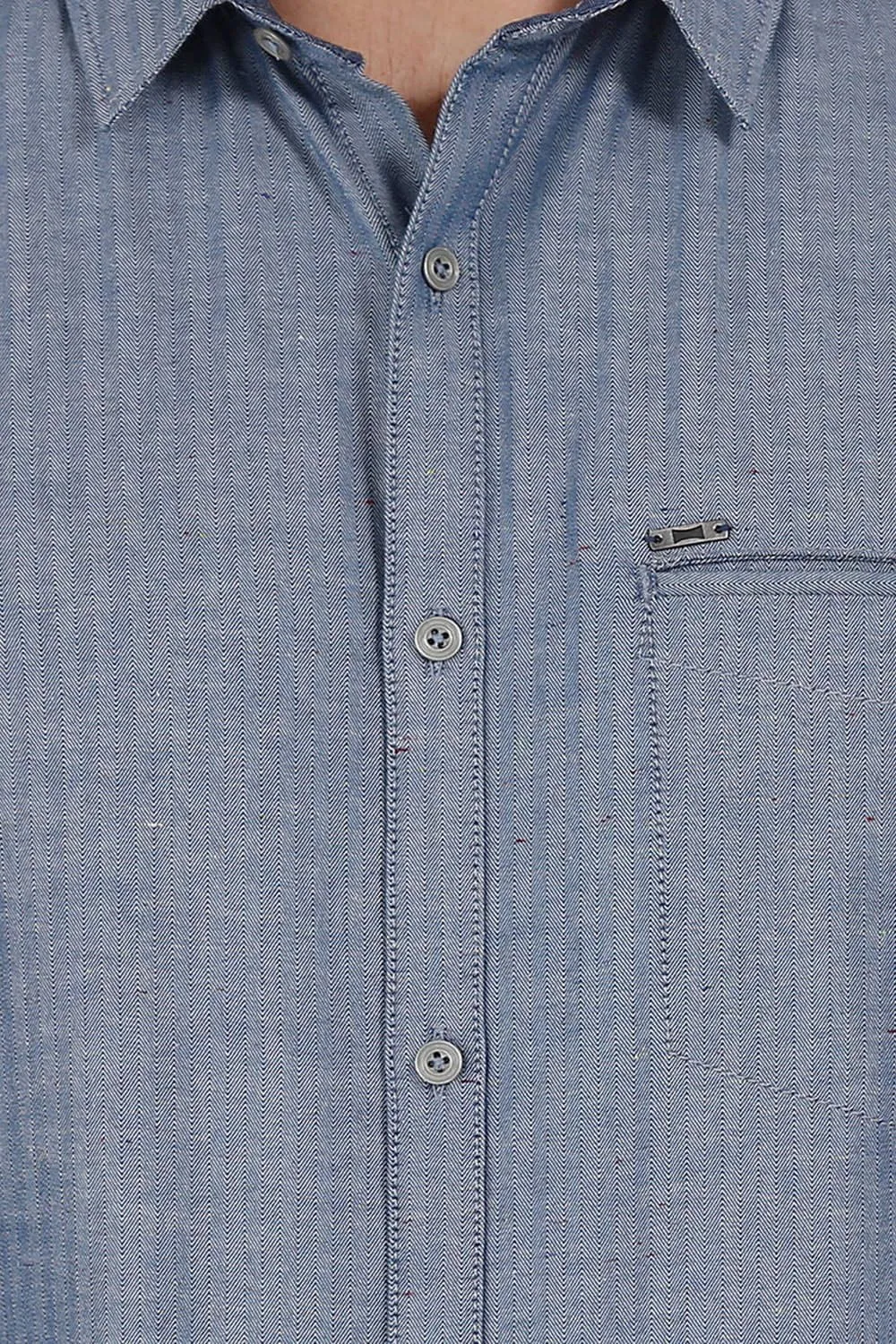 Slim Fit Herringbone Shirt
