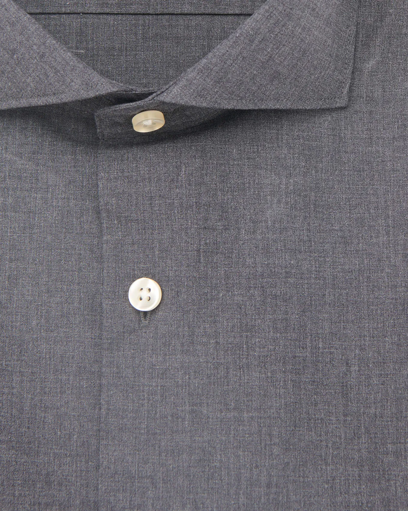 Slim fit melange cotton formal shirt