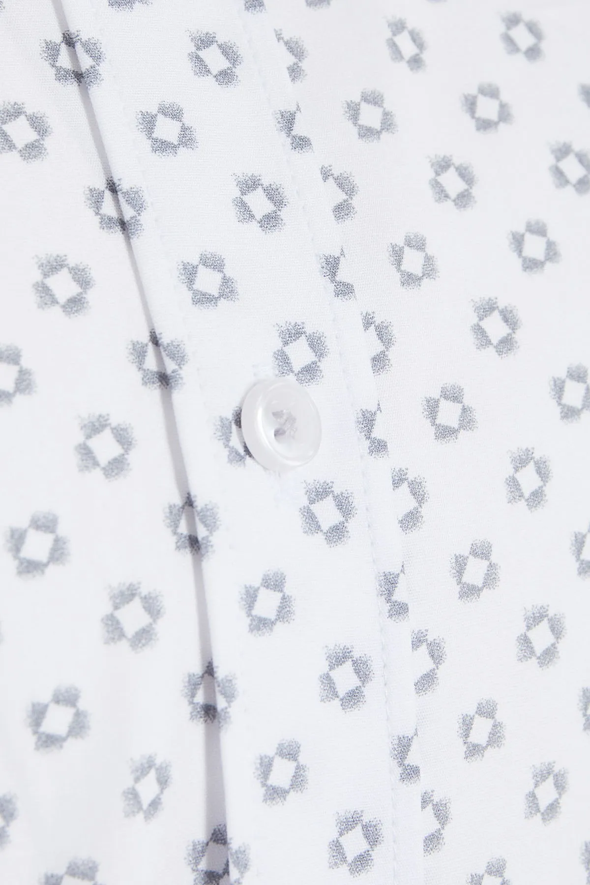 Slim Fit Printed Cotton Gray Casual Shirt