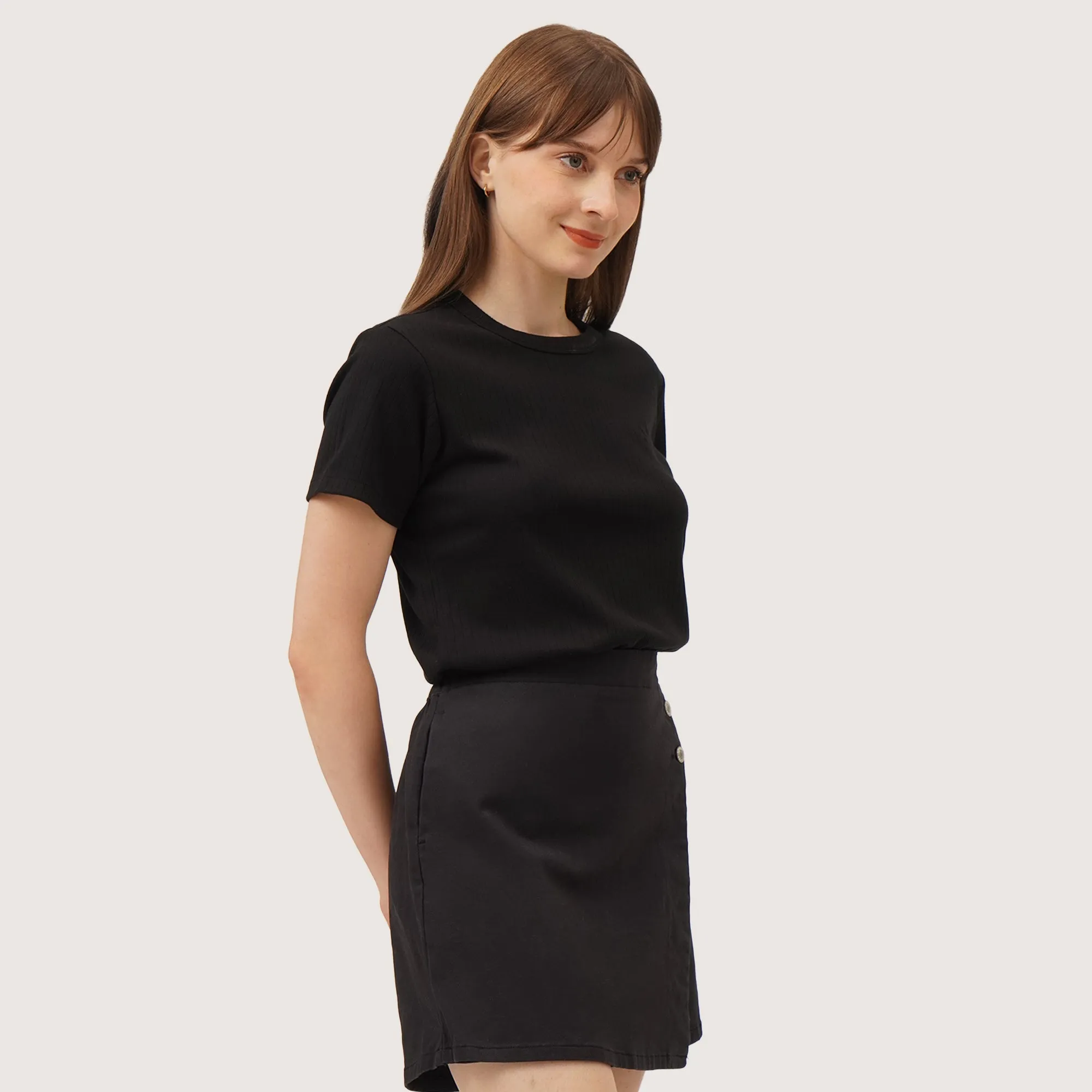 Slim Fit Ribbed T-Shirt