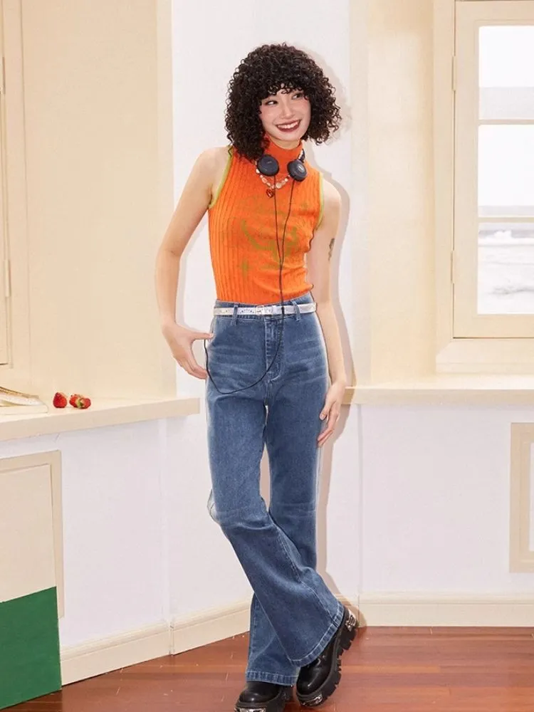 Slim High Neck Wool Weave Vest【s0000007115】