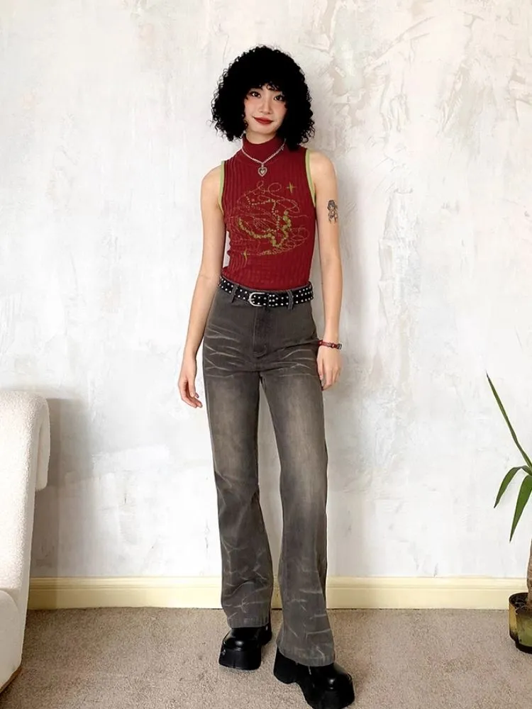 Slim High Neck Wool Weave Vest【s0000007115】