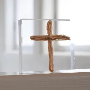 Small Acrylic Block-Cross