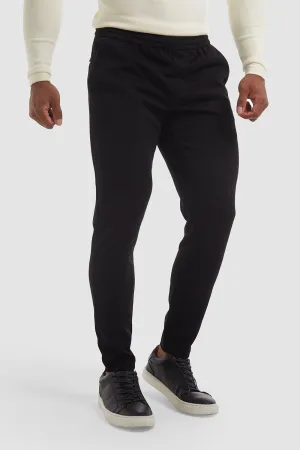 Smart Jersey Joggers in Black