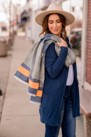 Snazzy Blocked Camo Blanket Scarf