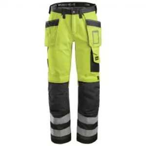 Snickers&#x20;3233&#x20;Work&#x20;Trousers&#x2B;&#x20;Holster&#x20;Pockets&#x20;High-Vis&#x20;Class&#x20;2&#x20;-&#x20;Yellow&#x2F;Black