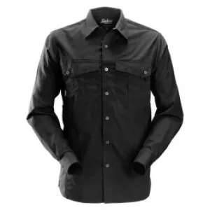 Snickers&#x20;8508&#x20;Rip&#x20;Stop&#x20;Shirt&#x20;l&#x2F;s&#x20;-&#x20;Black
