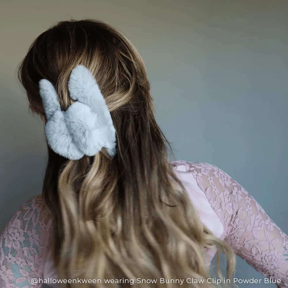 Snow Bunny Claw Clip