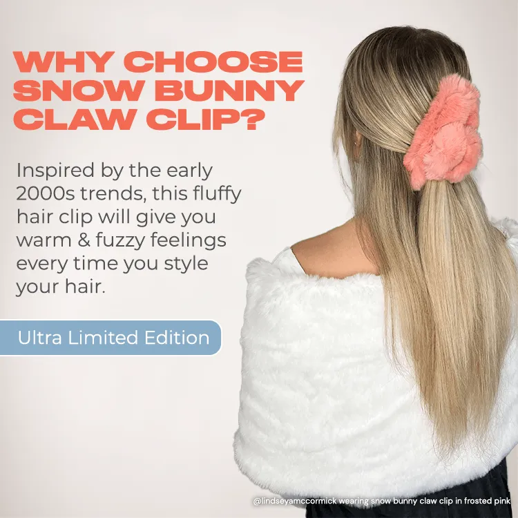 Snow Bunny Claw Clip