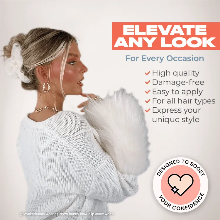Snow Bunny Claw Clip