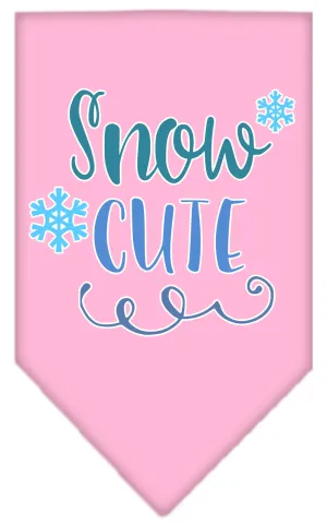 Snow Cute Screen Print Bandana Light Pink Large