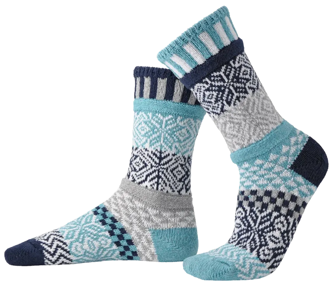 Snowfall Recycled Cotton Crew Socks