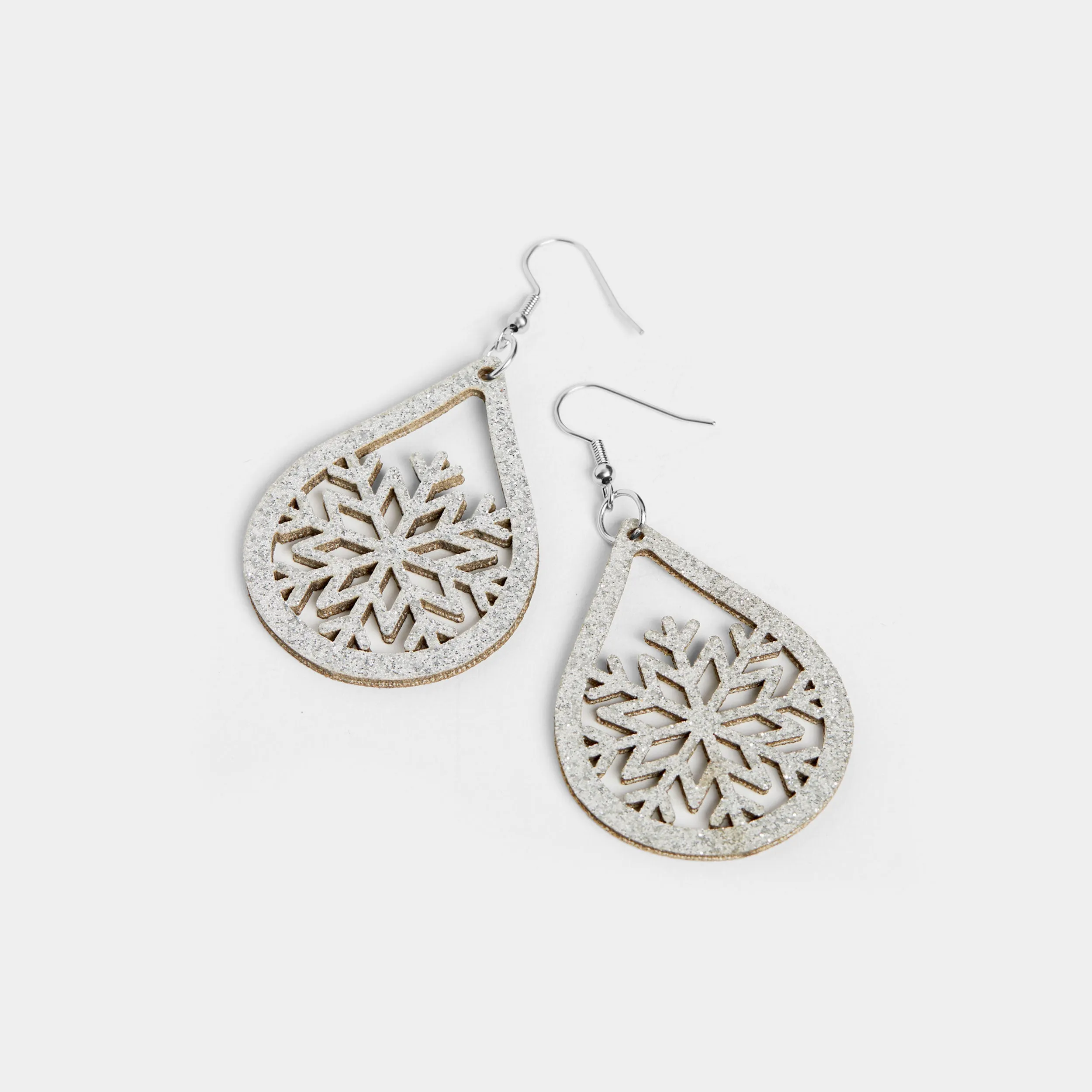 Snowflake Teardrop Earring