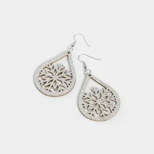 Snowflake Teardrop Earring