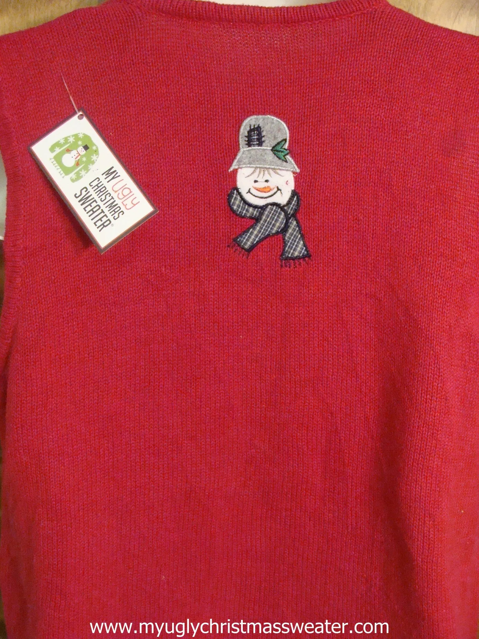 Snowmen Wearing Winter Hats Ugly Christmas Sweater Vest