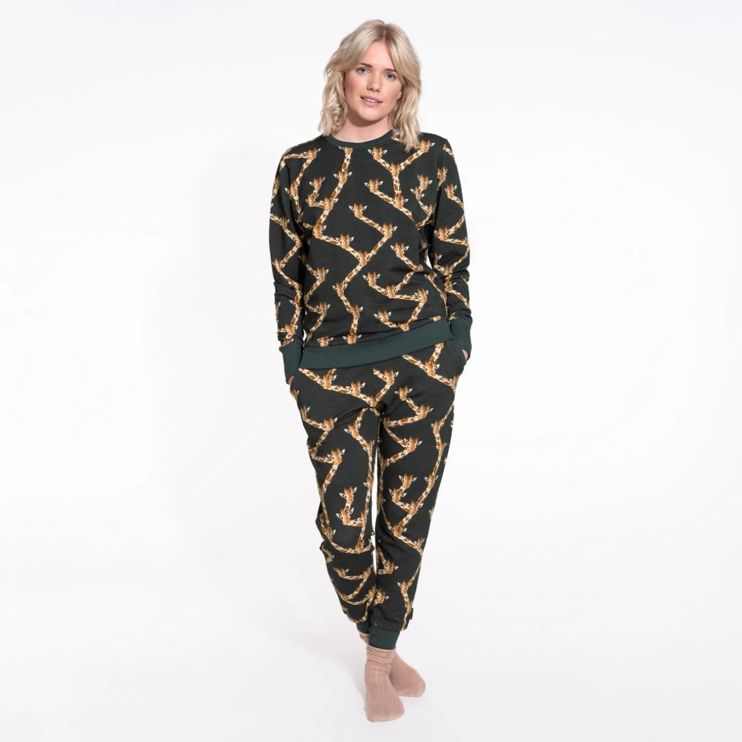 SNURK Giraffe Black Pants Women