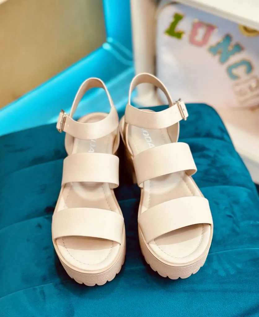 SODA- ADALYN CHUNKY Sandals (beige)