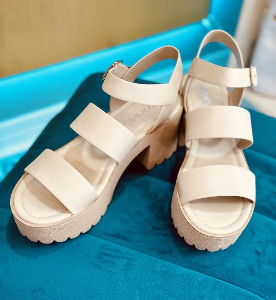 SODA- ADALYN CHUNKY Sandals (beige)