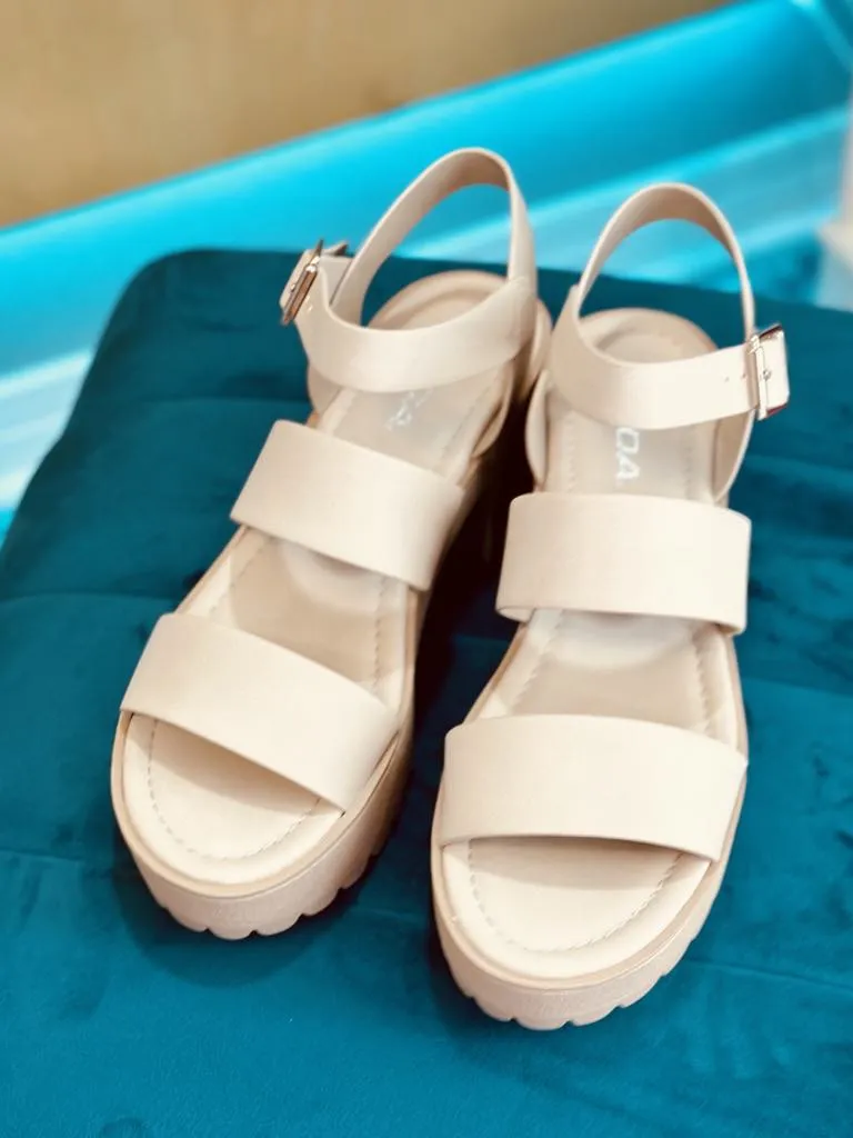 SODA- ADALYN CHUNKY Sandals (beige)