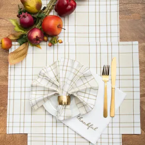 Soft Autumn Plaid Table Linens