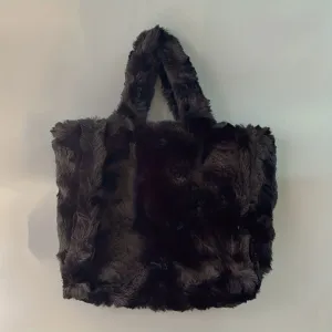 Soft Plush Fuzzy Trendy Winter Shoulder Tote Handbags