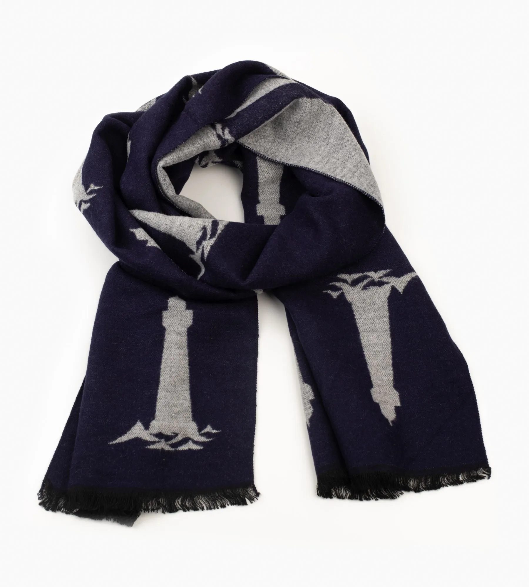 Soft scarf with 'Lighthouse' design