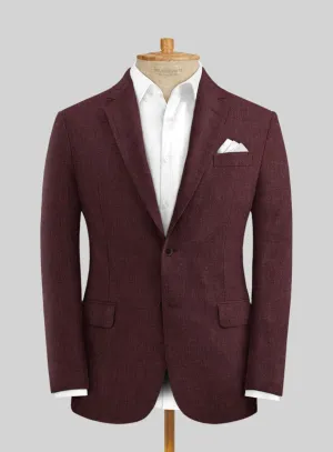 Solbiati Pericle Wine Linen Jacket