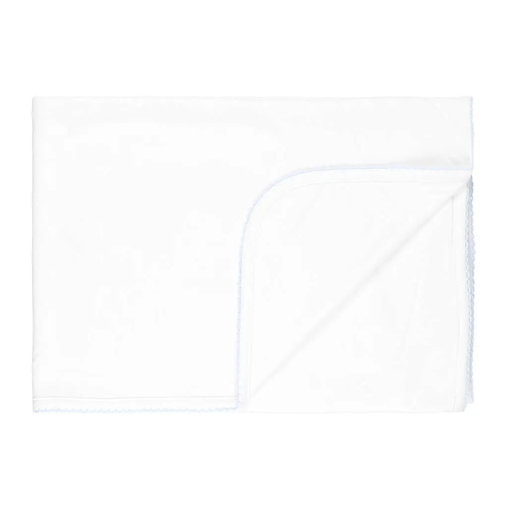 Solid Basic Blanket White/Blue