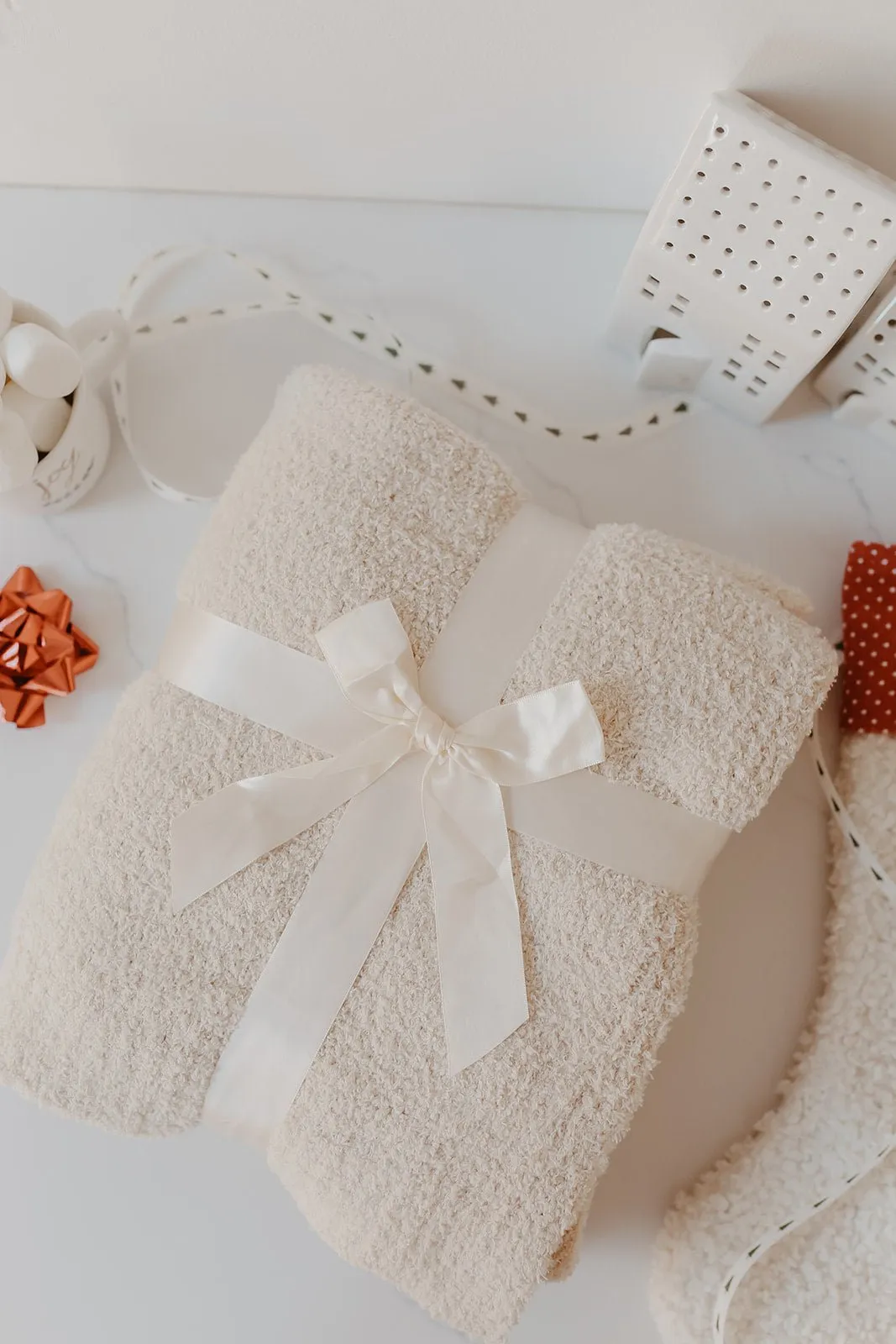 Solid Beige Throw Blanket - DOORBUSTER