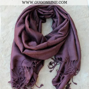 Solid Brown Pashmina Scarf