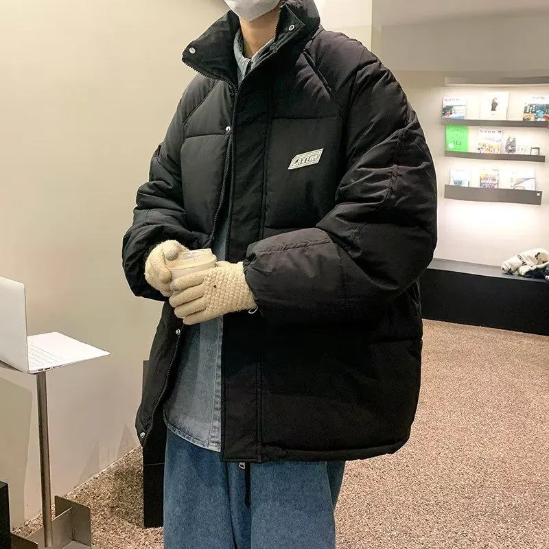 Solid Color Thickened Puffer Jacket