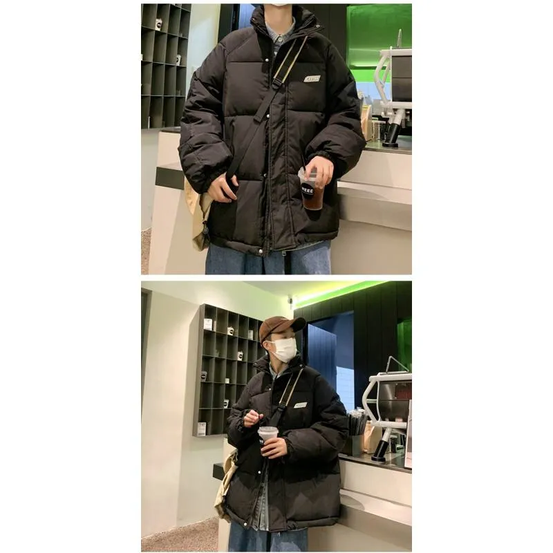Solid Color Thickened Puffer Jacket
