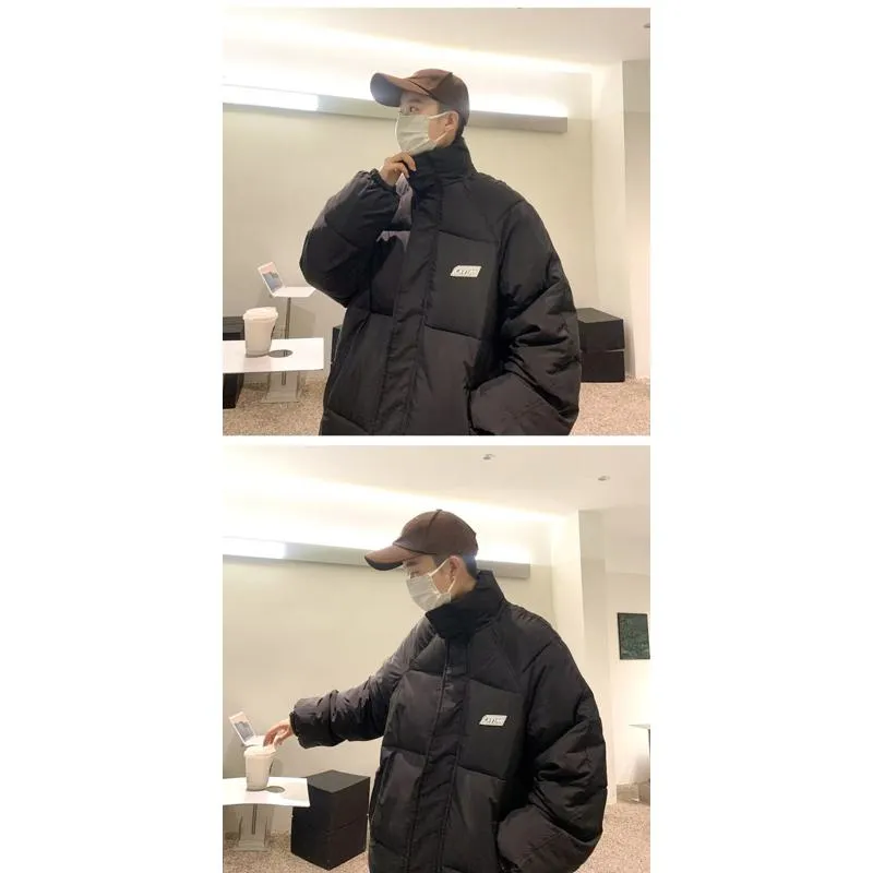 Solid Color Thickened Puffer Jacket