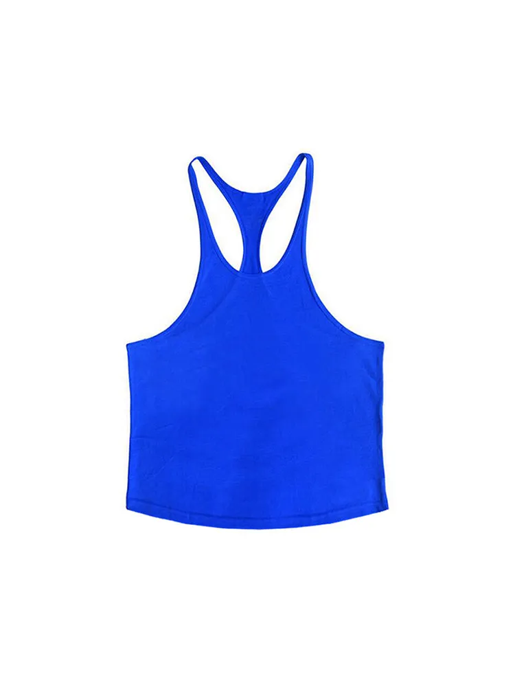 Solid Colour Men'S Sports Vest Cotton Fitness Tank