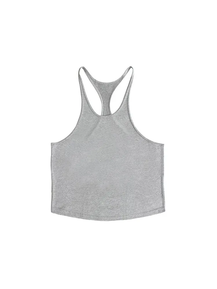 Solid Colour Men'S Sports Vest Cotton Fitness Tank