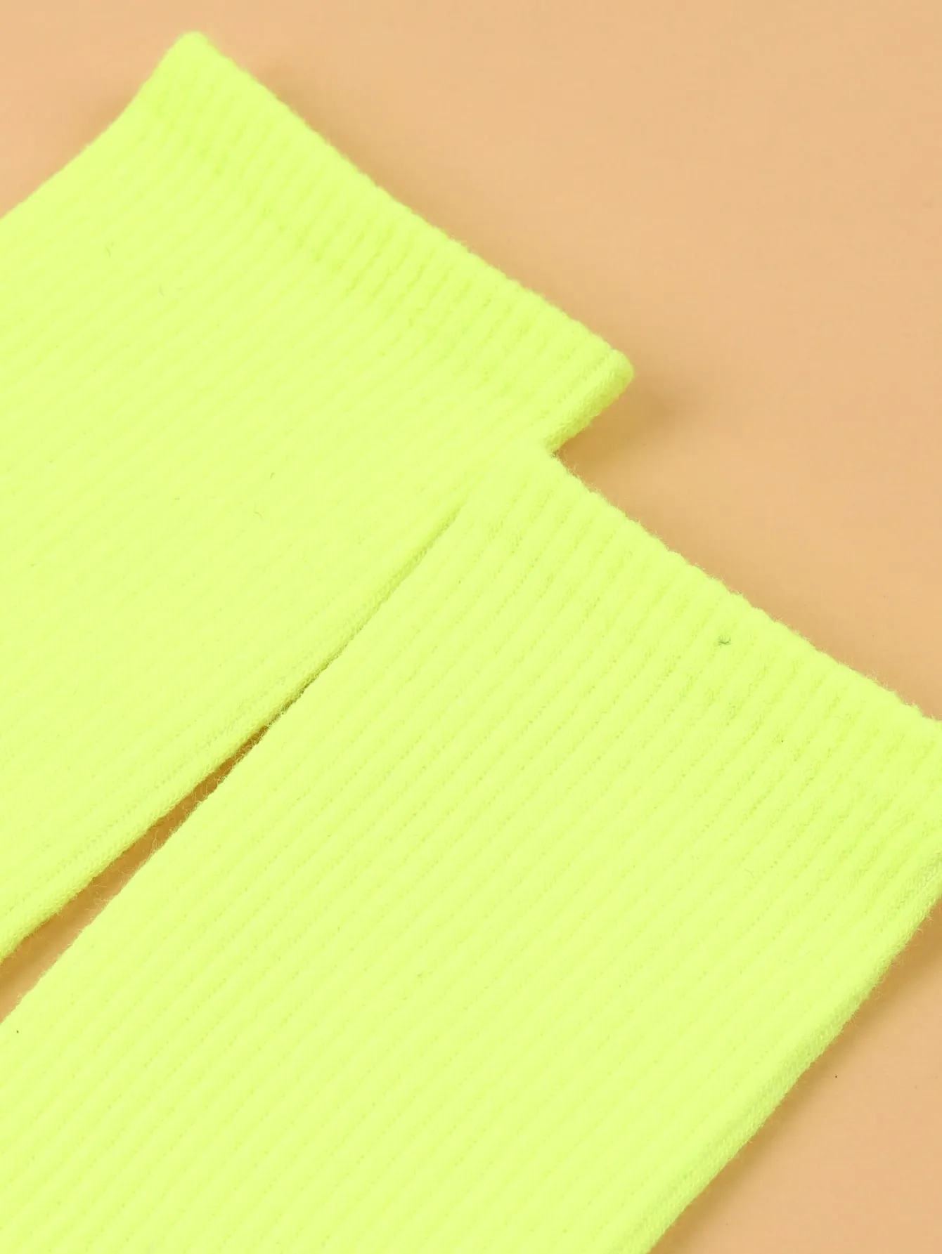 Solid Yellow Crew Socks for Women Plain Socks Cozy Socks Fashion Socks