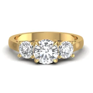 Solitaire 2.5CT Diamond Three Stone Ring