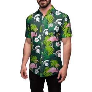 Spartans Hawaiian Floral Button-up