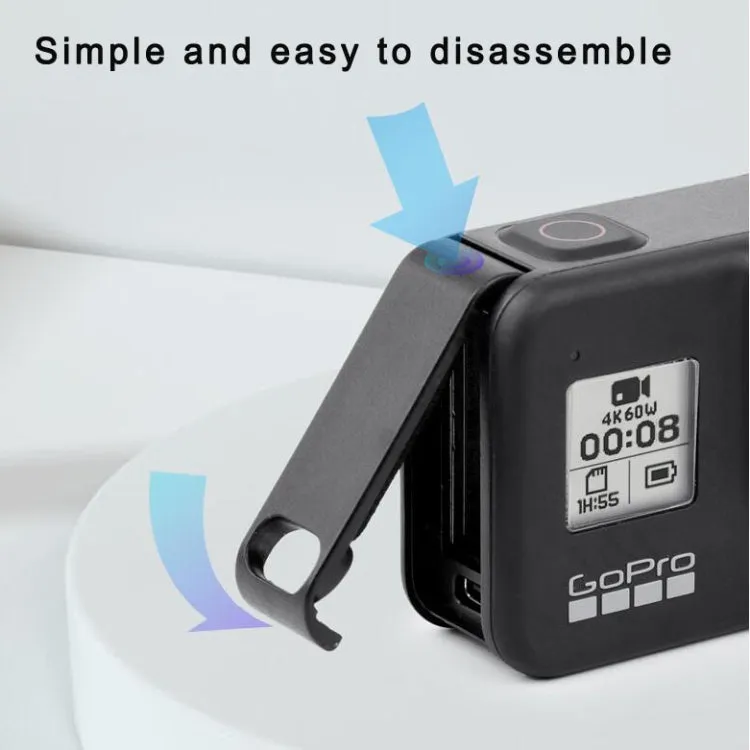 Sports Camera Rechargeable Battery Replacement Cover Side Cover for GoPro HERO8