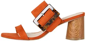 Spring/Summer Large Buckle Block Heel Open Toe Sandals