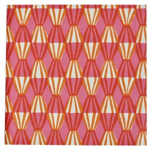 Square Notebook with Lined Paper in Threadwork Pink and Orange
