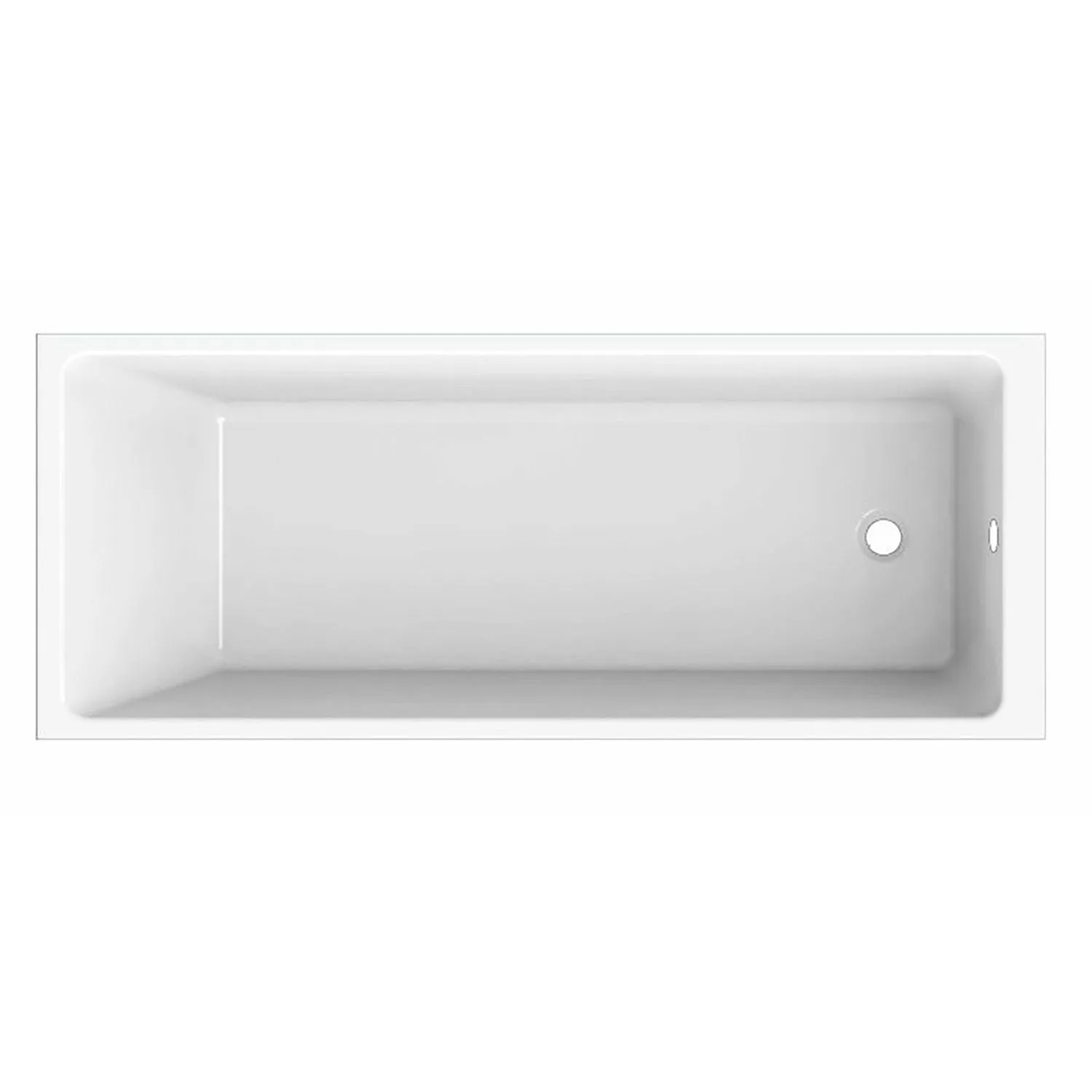 Square Single-Ended Straight Bath - Chic