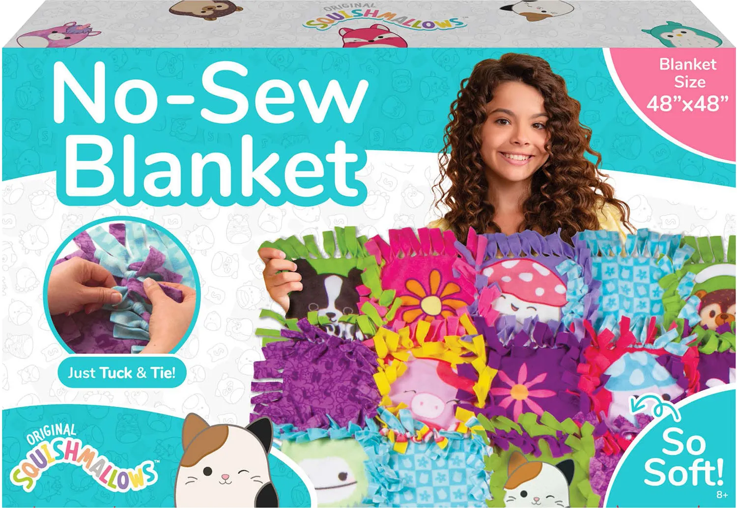Squishmallows Design Your Own No-Sew Blanket Kit