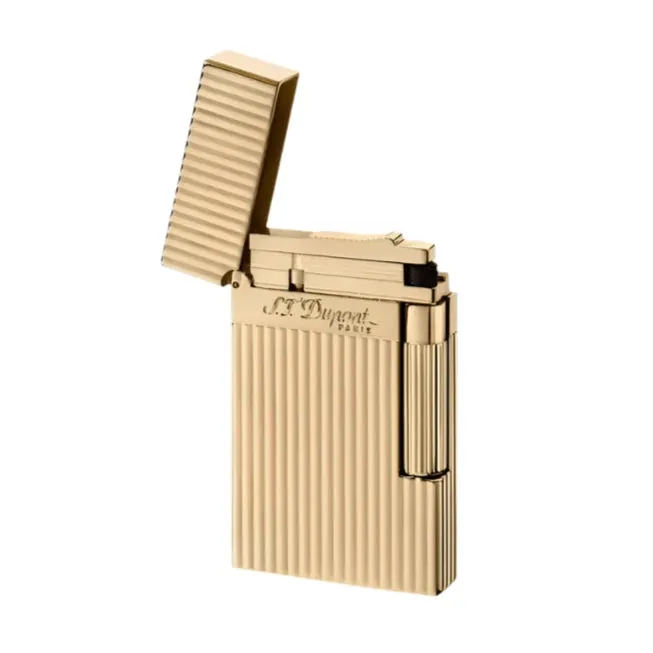 S.T. Dupont Line 2 Vertical Lines Gold Lighter