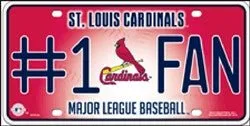 St Louis Cardinals Fan MLB Embossed Metal License Plate