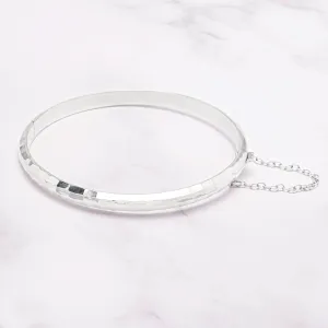 Sterling Silver Hammered Bangle Bracelet