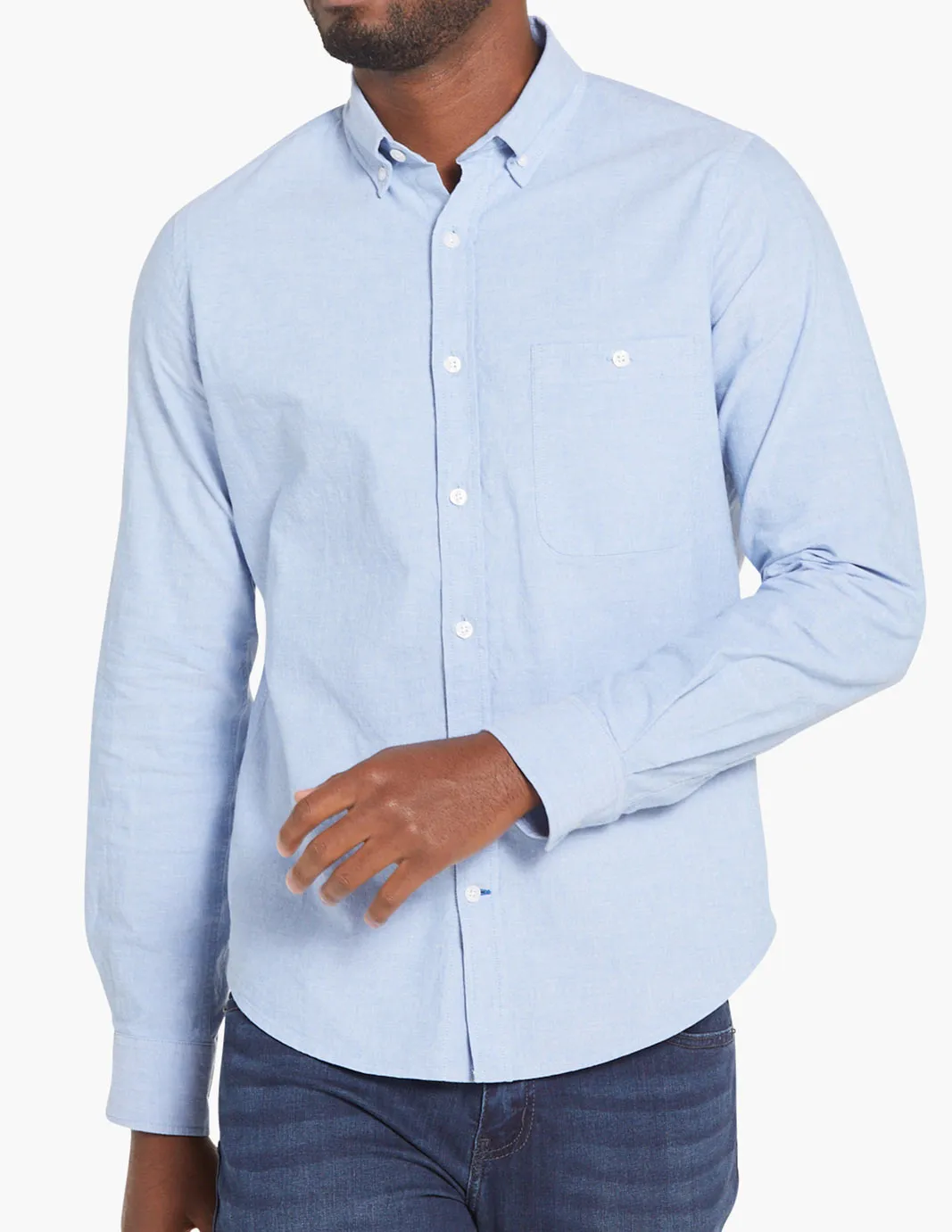 STONE WASHED LIGHT CHAMBRAY