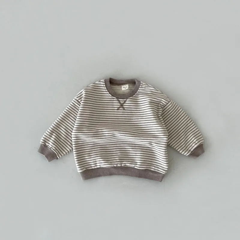 Striped Pullover Sweatshirt
