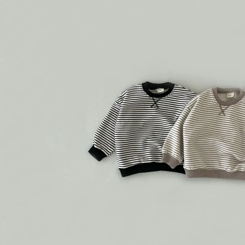 Striped Pullover Sweatshirt